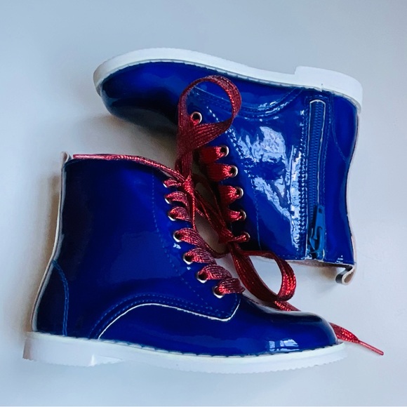 A Bear Co Blue Metallic Boots - Picture 1 of 6
